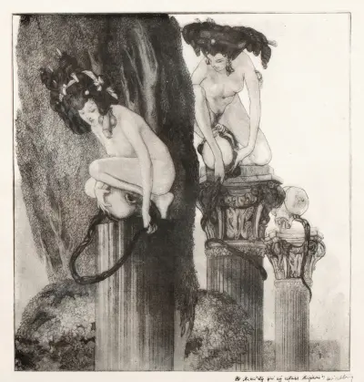 Erotische Darstellung 6 av Franz von Bayros