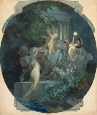 Únos Déianeiry, Franz von Bayros