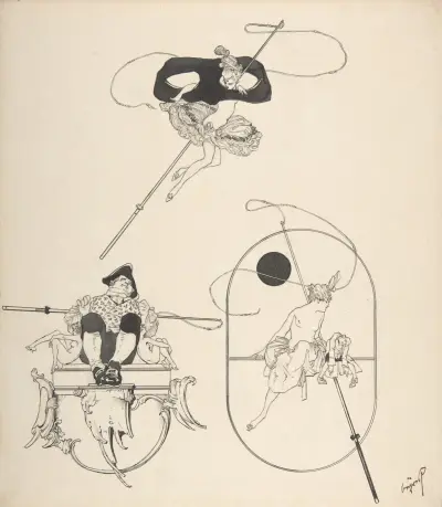 Tři viněty pro knižní ilustraci, Franz von Bayros