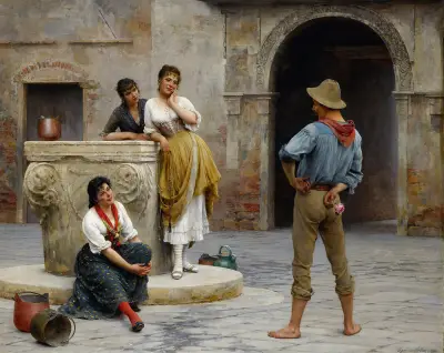 Flirtování, Eugen von Blaas