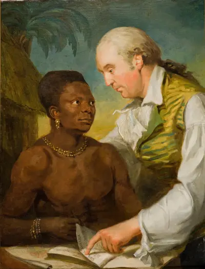 Double portrait of Carl Bernhard Wadström (1746-1799) and Prince Peter Panah, Carl Frederik von Breda