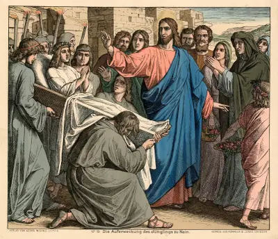 Die Auferweckung des Jünglings zu Nain (The raising of the young man at Nain) av Julius Schnorr von Carolsfeld