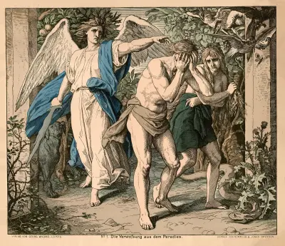 Die Verstosung aus dem Paradies (The Expulsion from Paradise) av Julius Schnorr von Carolsfeld