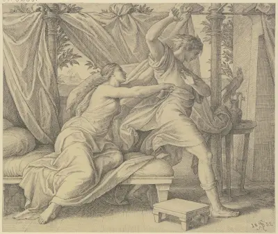 Josephs Keuschheit und der Potiphar Untreue av Julius Schnorr von Carolsfeld