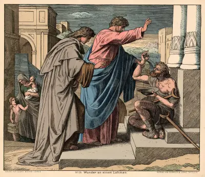Wunder an einem Lahmen av Julius Schnorr von Carolsfeld