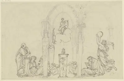 Apollo and the muses av Peter von Cornelius