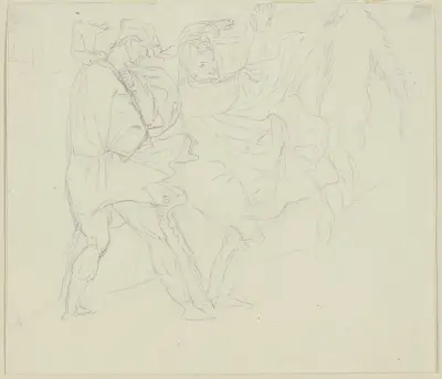 Der Gang nach dem Brocken; Faust und Mephisto av Peter von Cornelius