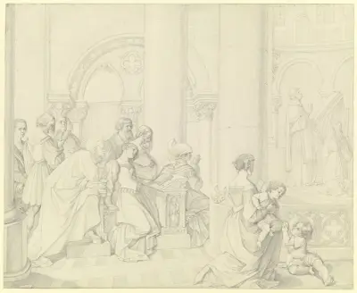 Scene in the cathedral av Peter von Cornelius