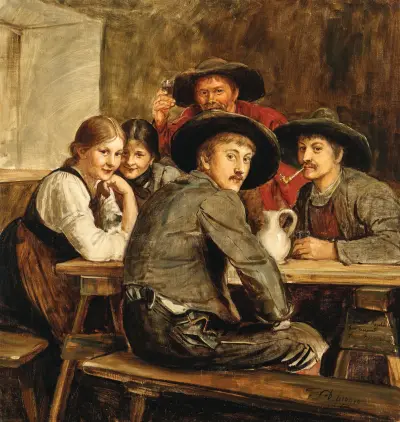 A Cheerful Party av Franz von Defregger