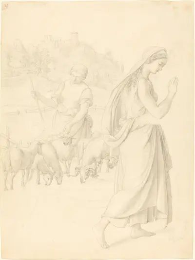 The Meeting of Jacob and Rachel av Joseph von Führich