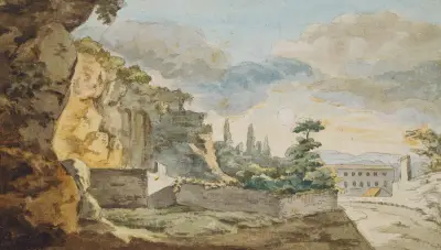 Abendstimmung am Muro Torto vor der Porta del Popolo in Rom, Johann Wolfgang Von Goethe