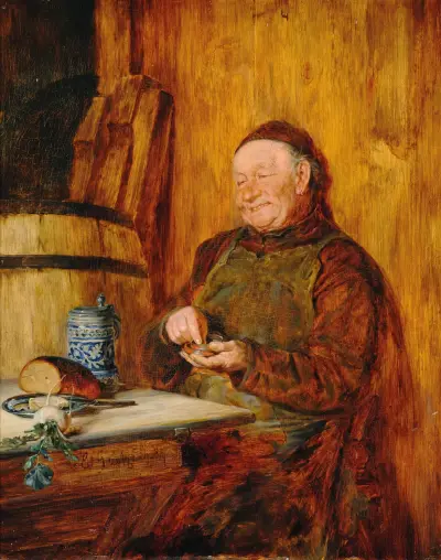 Stillvergnügt (A Monk with a Tobacco Box) av Eduard von Grützner