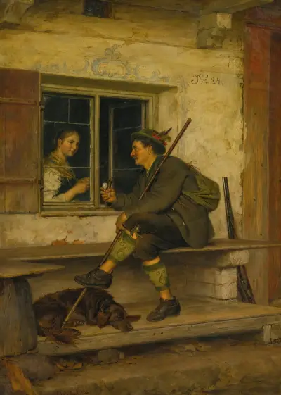 The Tyrolean traveler av Eduard von Grützner