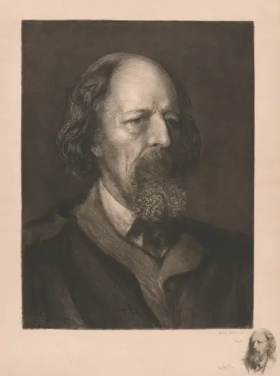 Alfred, Lord Tennyson av Sir Hubert von Herkomer