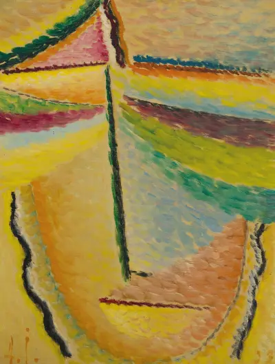 Abstrakter Kopf; Der Schutzengel av Alexej von Jawlensky