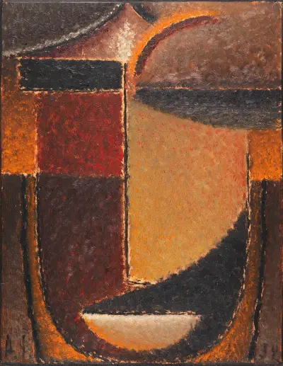 Abstrakter Kopf; Orient – Verhaltene Glut von Alexej von Jawlensky