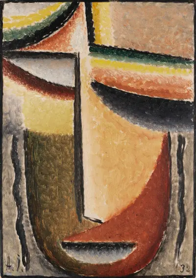 Abstrakter Kopf; Tragische Maske av Alexej von Jawlensky