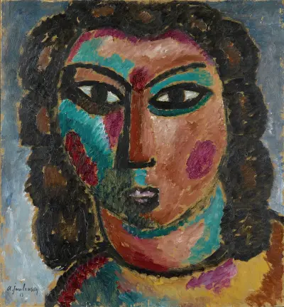 Brown Curls av Alexej von Jawlensky