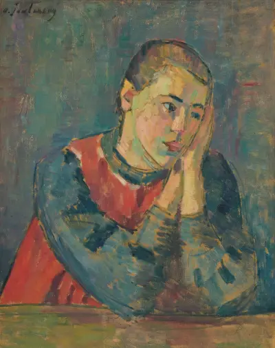 Kind Mit Gestütztem Kopf av Alexej von Jawlensky
