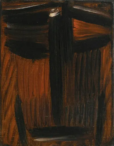 Meditation; Black- Orange Glowing av Alexej von Jawlensky