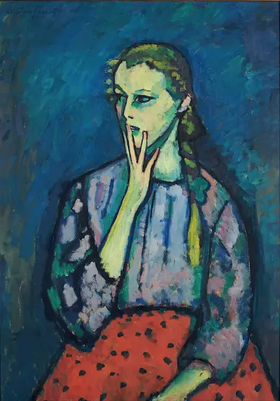 Portrait of a Girl av Alexej von Jawlensky