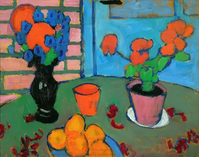 Still-Life With Flowers And Oranges av Alexej von Jawlensky