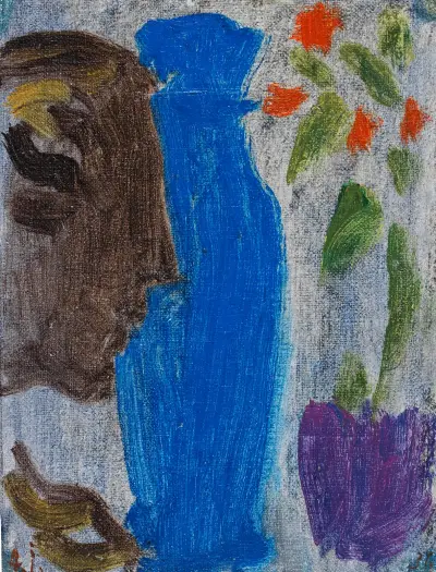 Martwa natura; profil terakotowej figurki, Alexej von Jawlensky