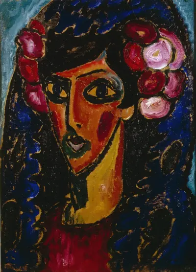 The Blue Mantilla av Alexej von Jawlensky