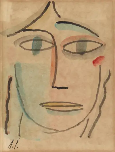 Głowa kobieca z otwartymi oczami, Alexej von Jawlensky