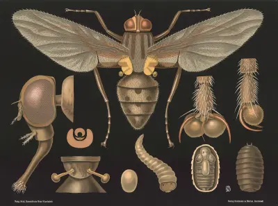 Mucha domowa (Musca domestica), Gottlieb von Koch