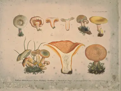 Věrné vyobrazení a popisy jedlých, škodlivých a podezřelých hub, tab. 11, Julius Vincenz von Krombholz