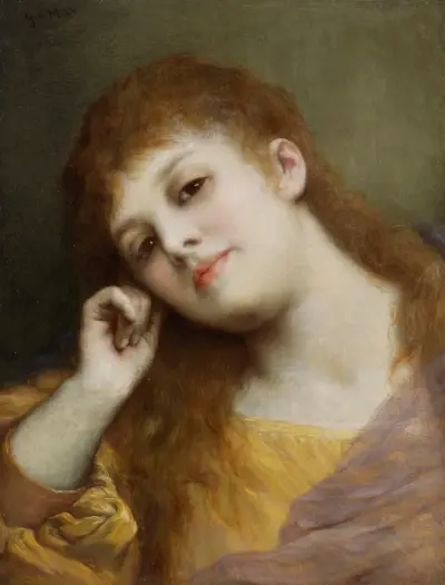 Bildnis eines jungen Mädchens av Gabriel von Max