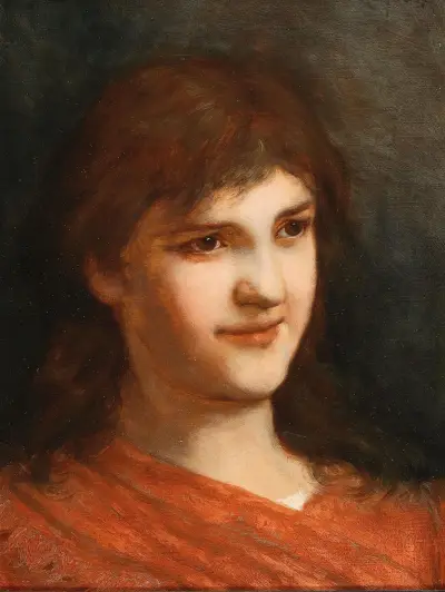 Portrait of a Woman av Gabriel von Max
