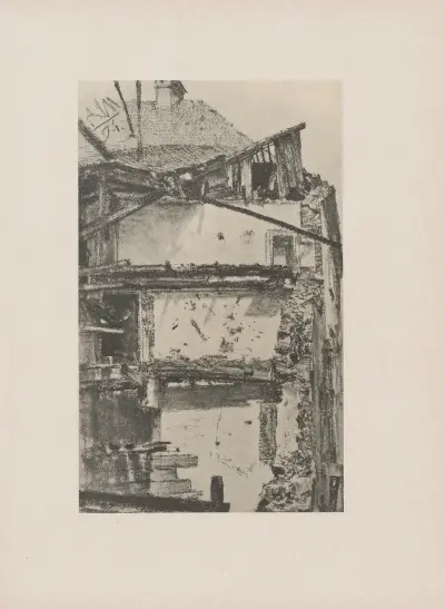 Abgebrochenes Haus, 1894, Adolph von Menzel