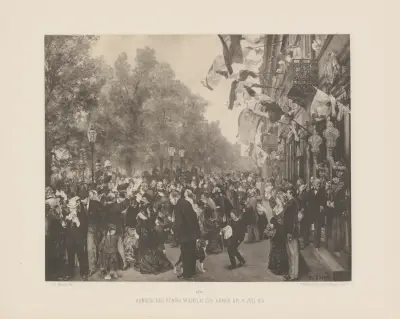 Abreise des Königs Wilhelm zur Armee am 31. Juli 1870, Adolph von Menzel