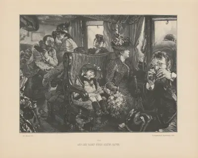 Auf der Fahrt durch schöne Natur, Adolph von Menzel