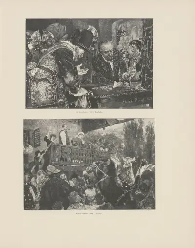 Die Kontribution, 1885; Kameelkarawane, Adolph von Menzel