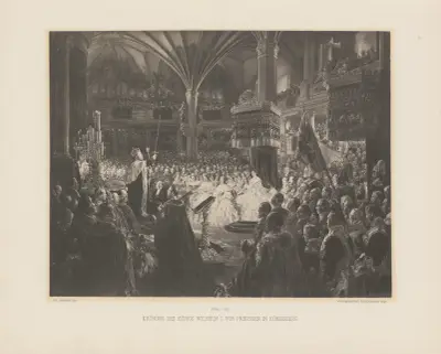 Krönung des Königs Wilhelm I. von Preussen in Königsberg 1861, 1861, Adolph von Menzel
