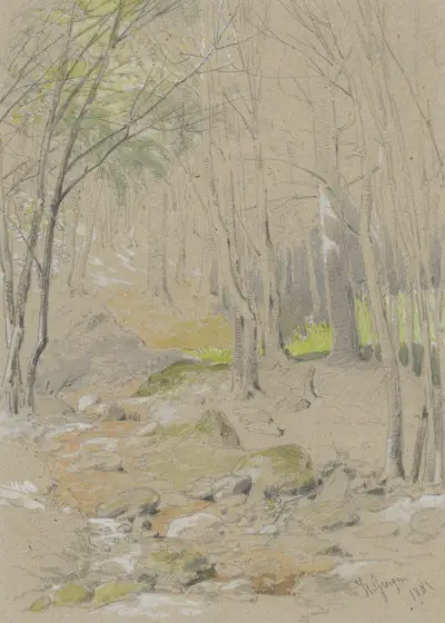 Waldbach von Friedrich Carl von Scheidlin