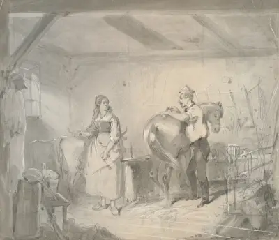 Im Stall I. von Friedrich Carl von Scheidlin