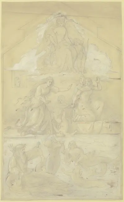 Entwurf für eine Märchenillustration von Moritz von Schwind