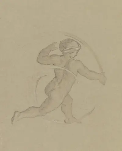 Putto zwischen Ranken, laufend von Moritz von Schwind