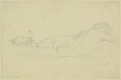 Schlafender Hermaphrodit (Hermaphroditus Borghese) von Moritz von Schwind