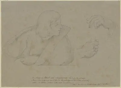 Study sheet; Minstrel contest von Moritz von Schwind