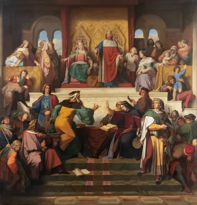 The Singer’s Contest on the Wartburg av Moritz von Schwind