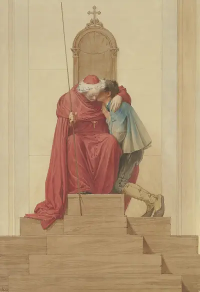 Ein Cardinal Penitenziario maggiore, in der heiligen Woche zu St. Peter in Rom av Eduard von Steinle