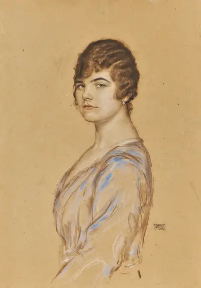 Dziewczynka w niebieskiej sukni, Franz von Stuck