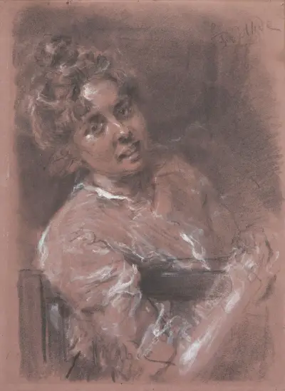 Bildnisstudie von Fritz von Uhde