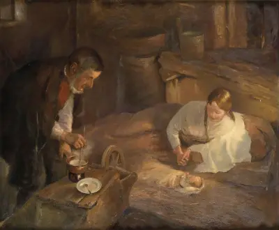 Heilige Nacht von Fritz von Uhde