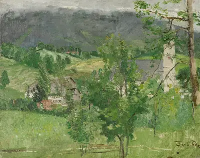 Rottach On Lake Tegernsee von Fritz von Uhde